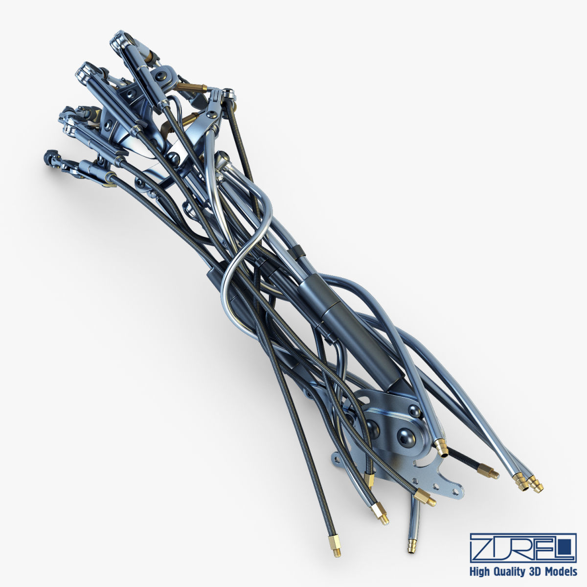 Robotic hand v 2 3D model_11