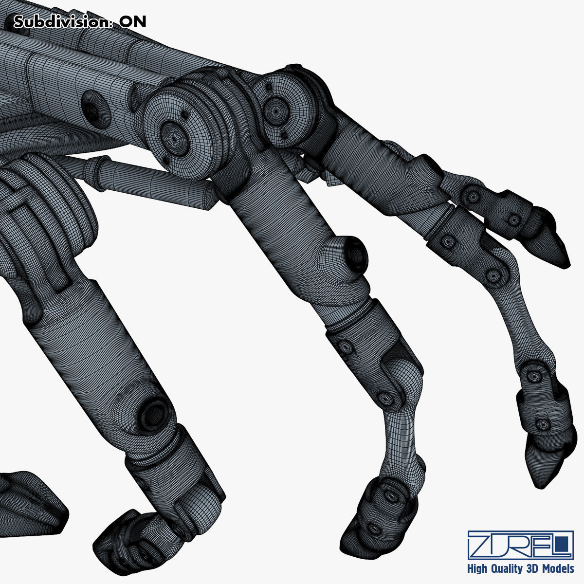 Robotic hand v 2 3D model_42