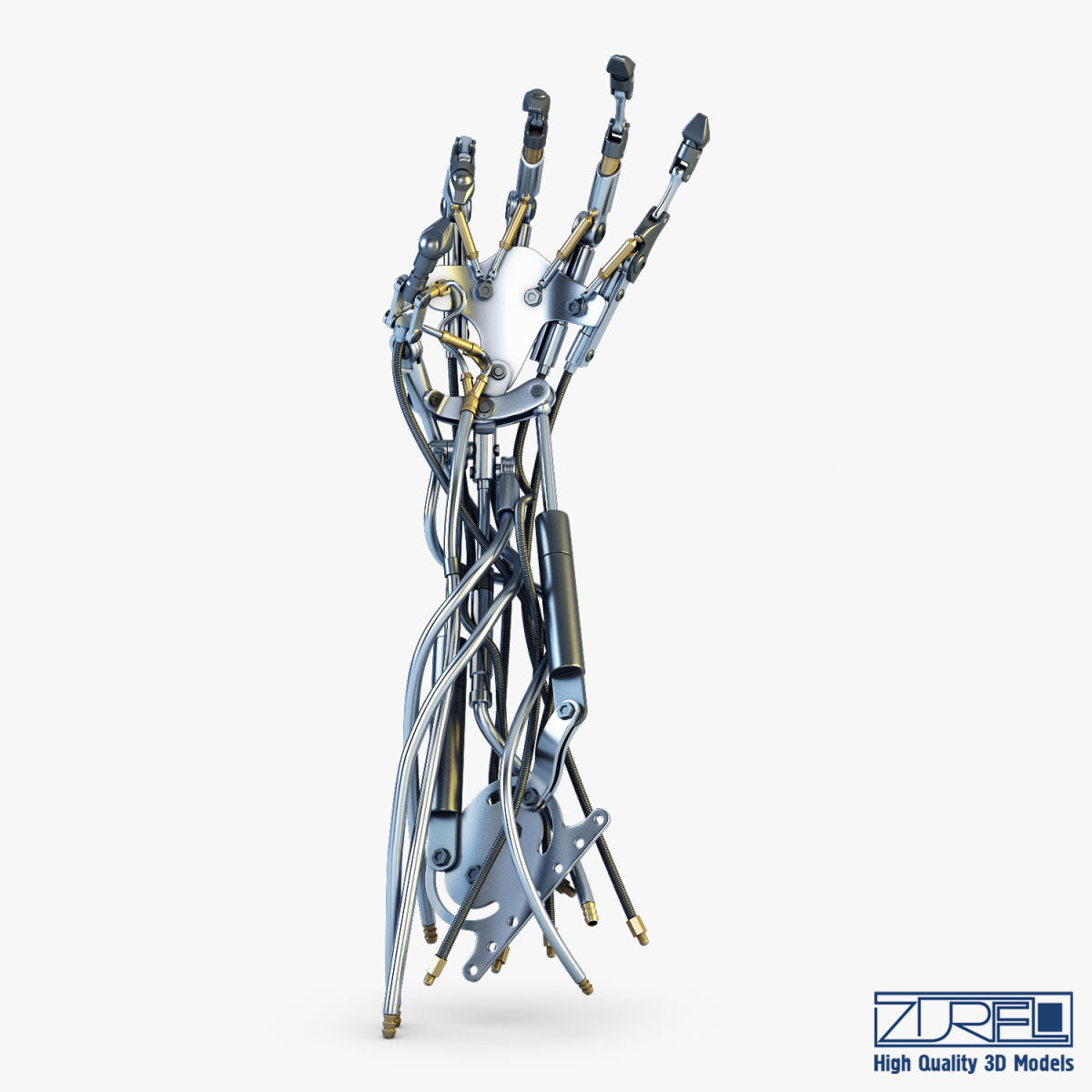 Robotic hand v 2 3D model_16