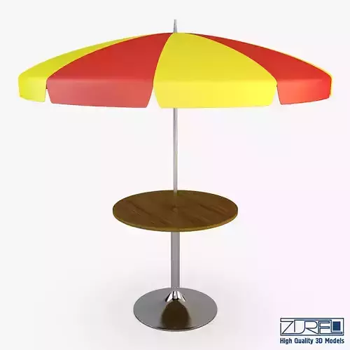 Patio table with umbrella v 2