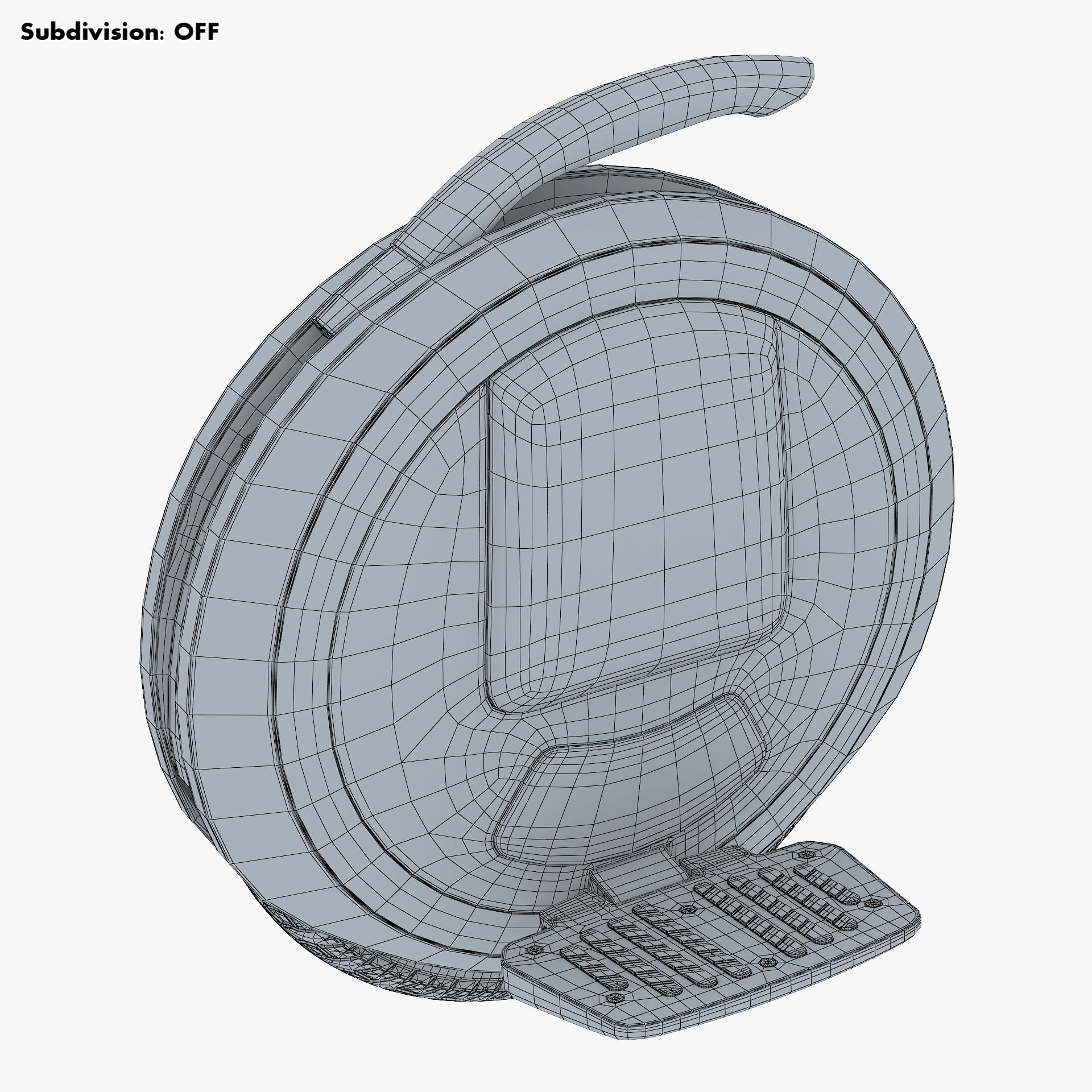 Ninebot One white 3D model_21