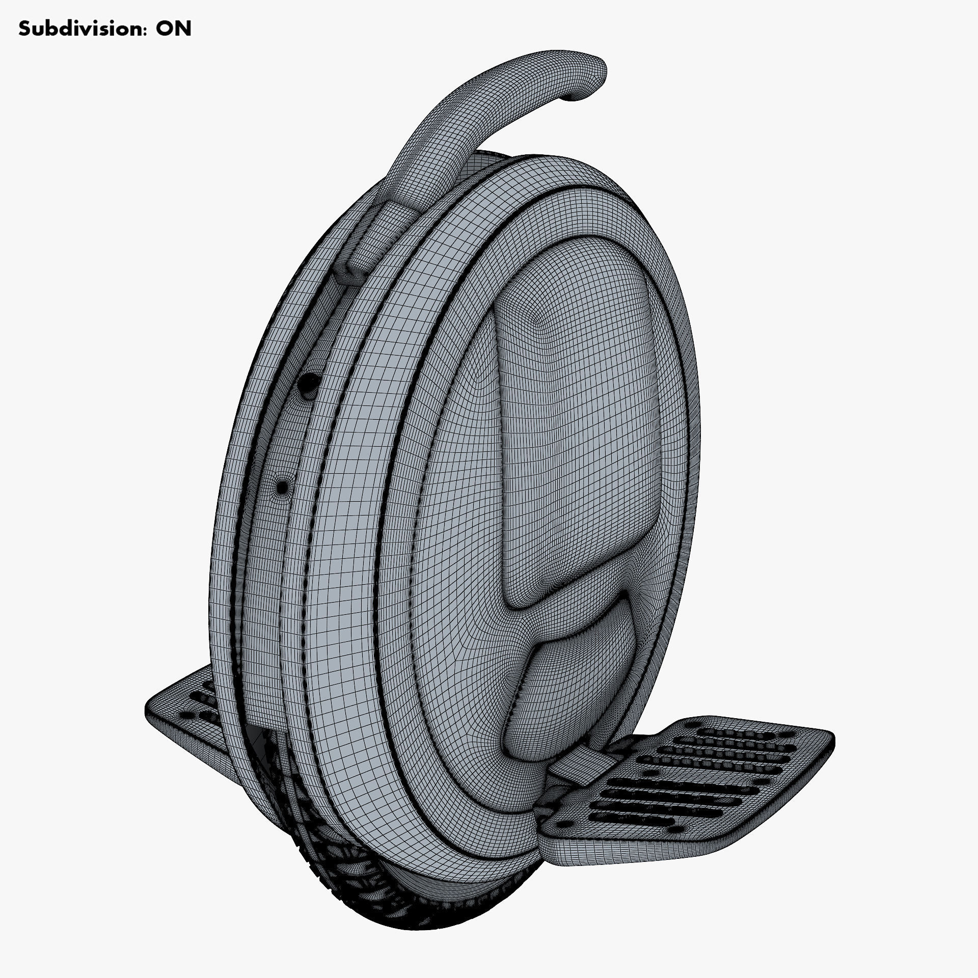 Ninebot One white 3D model_18