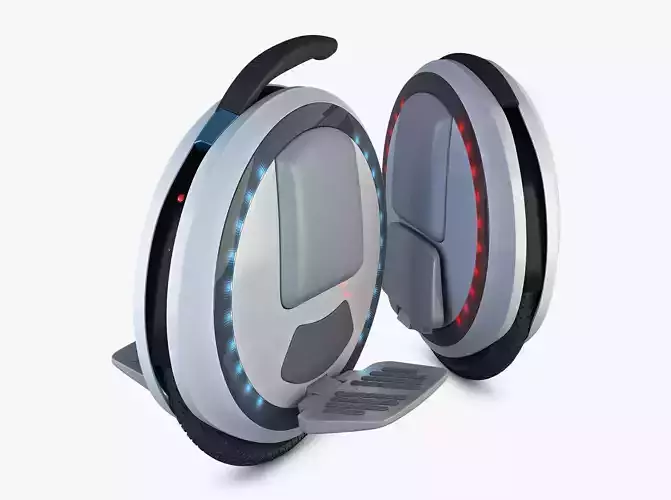 Ninebot One white 3D model