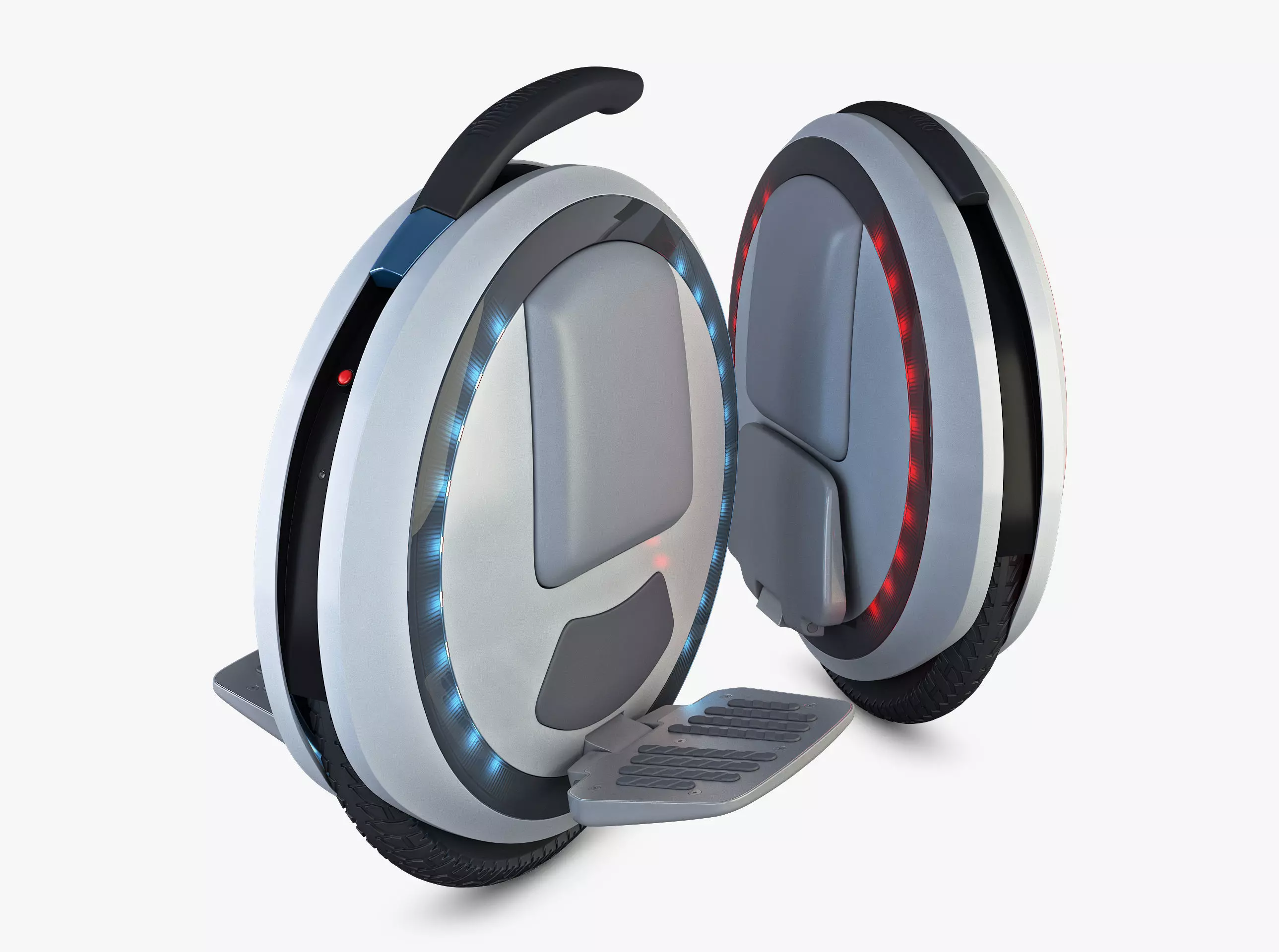 Ninebot One white 3D model_0