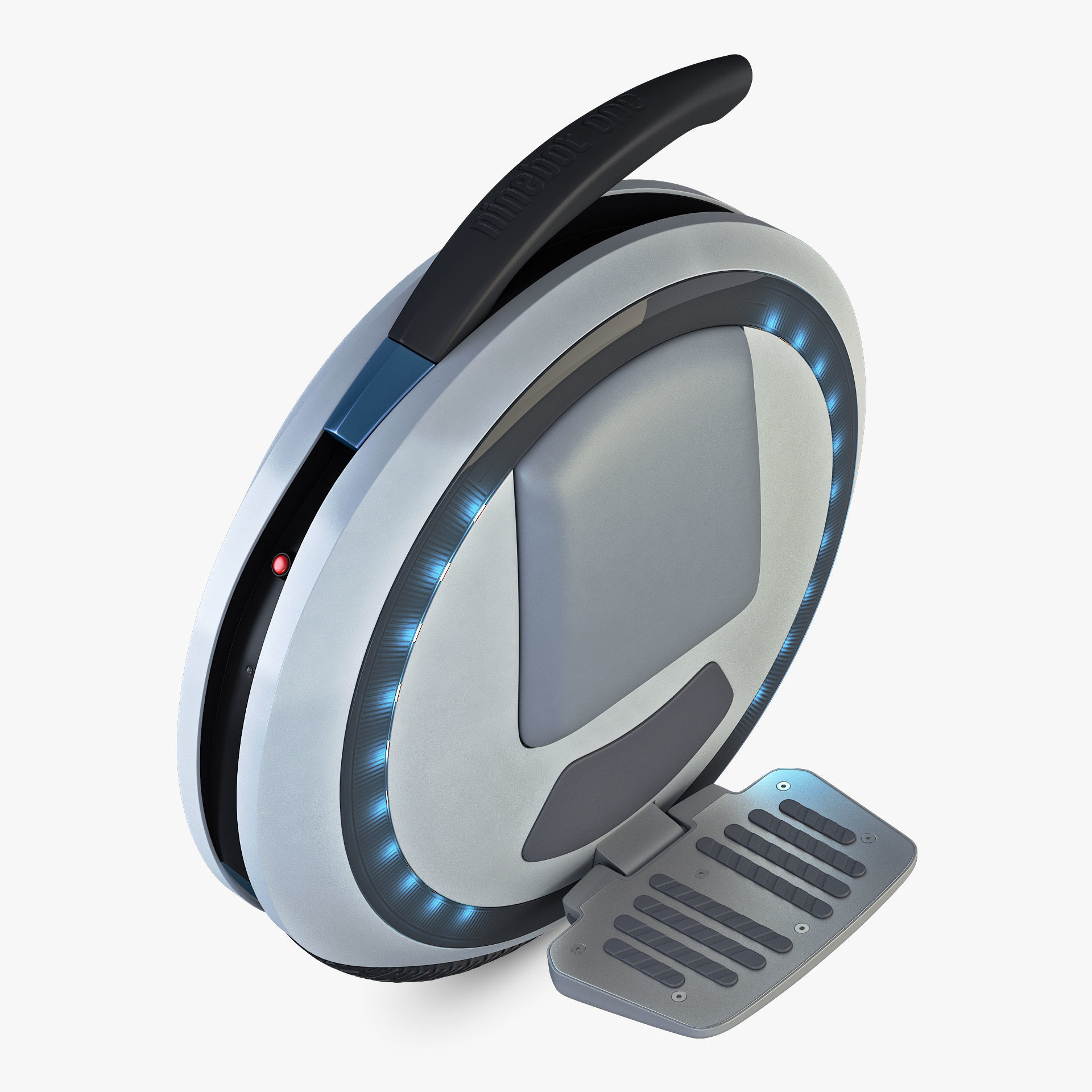 Ninebot One white 3D model_11