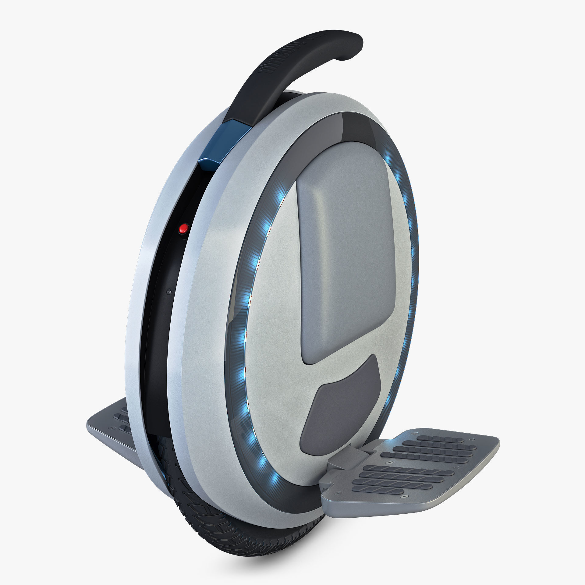 Ninebot One white 3D model_1