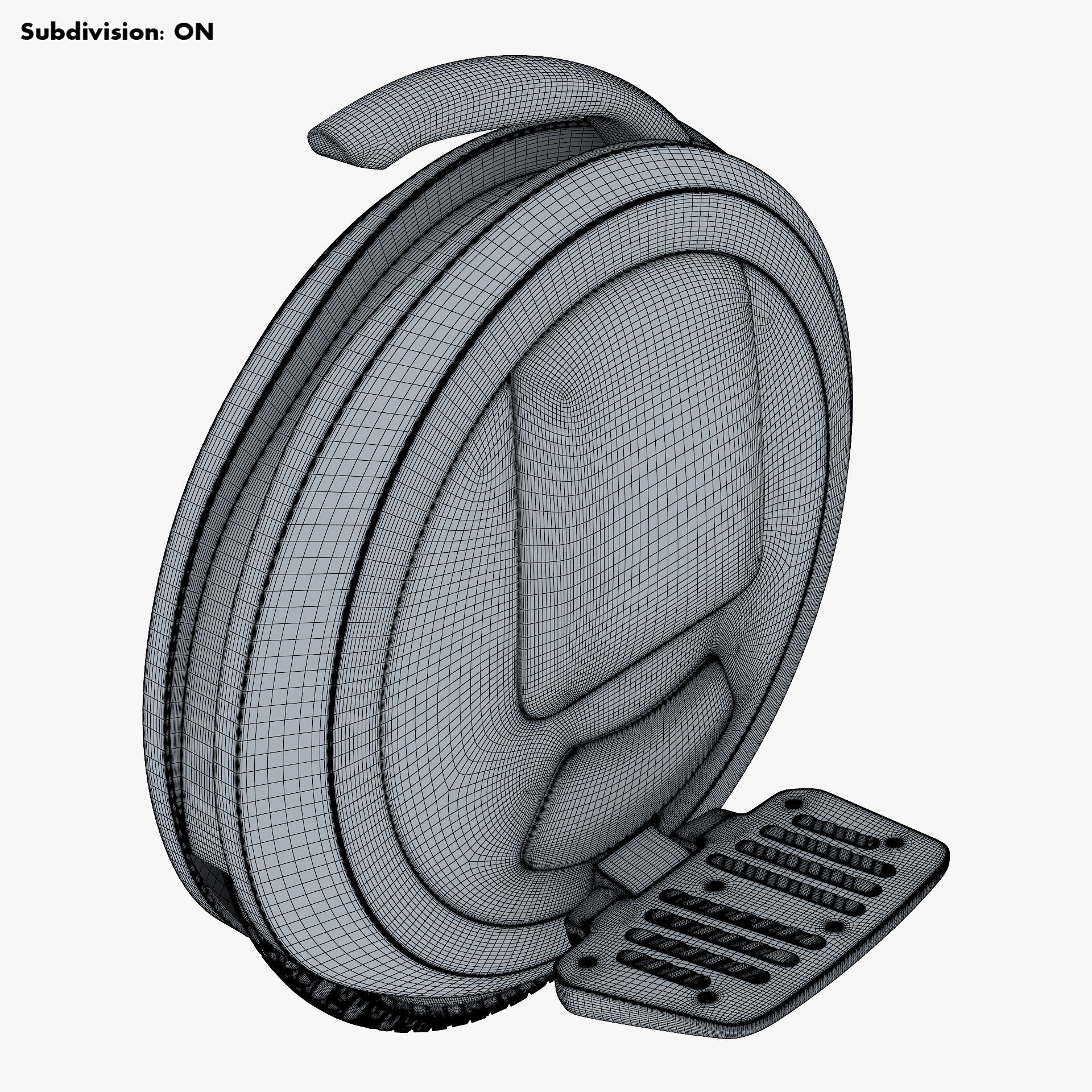 Ninebot One white 3D model_32