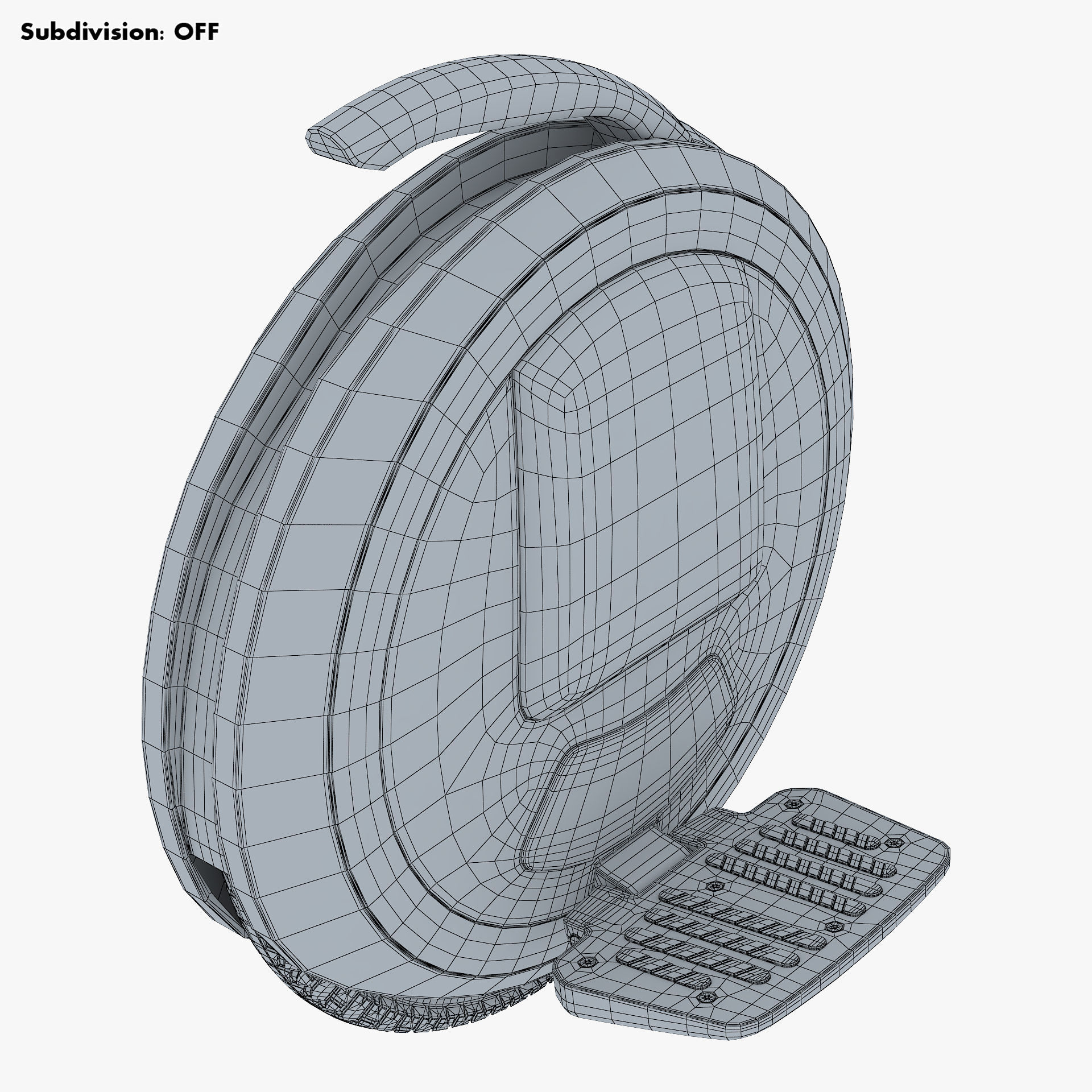 Ninebot One white 3D model_33
