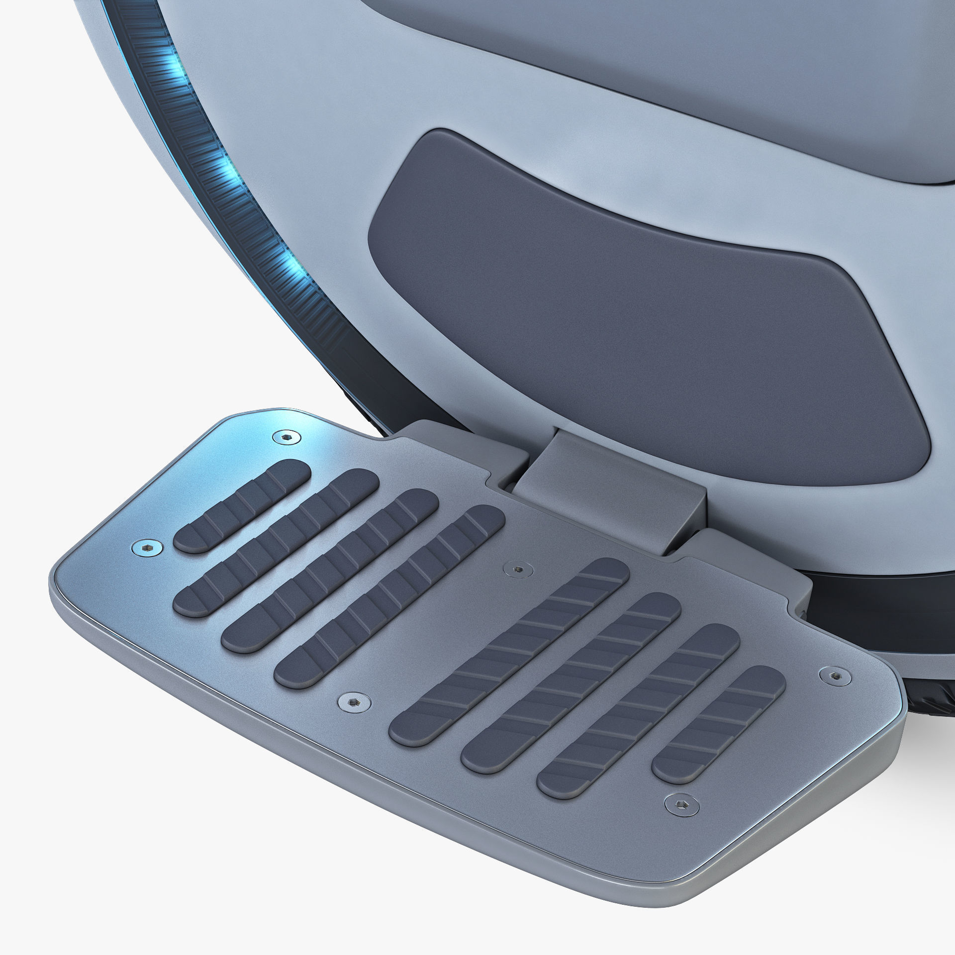 Ninebot One white 3D model_17