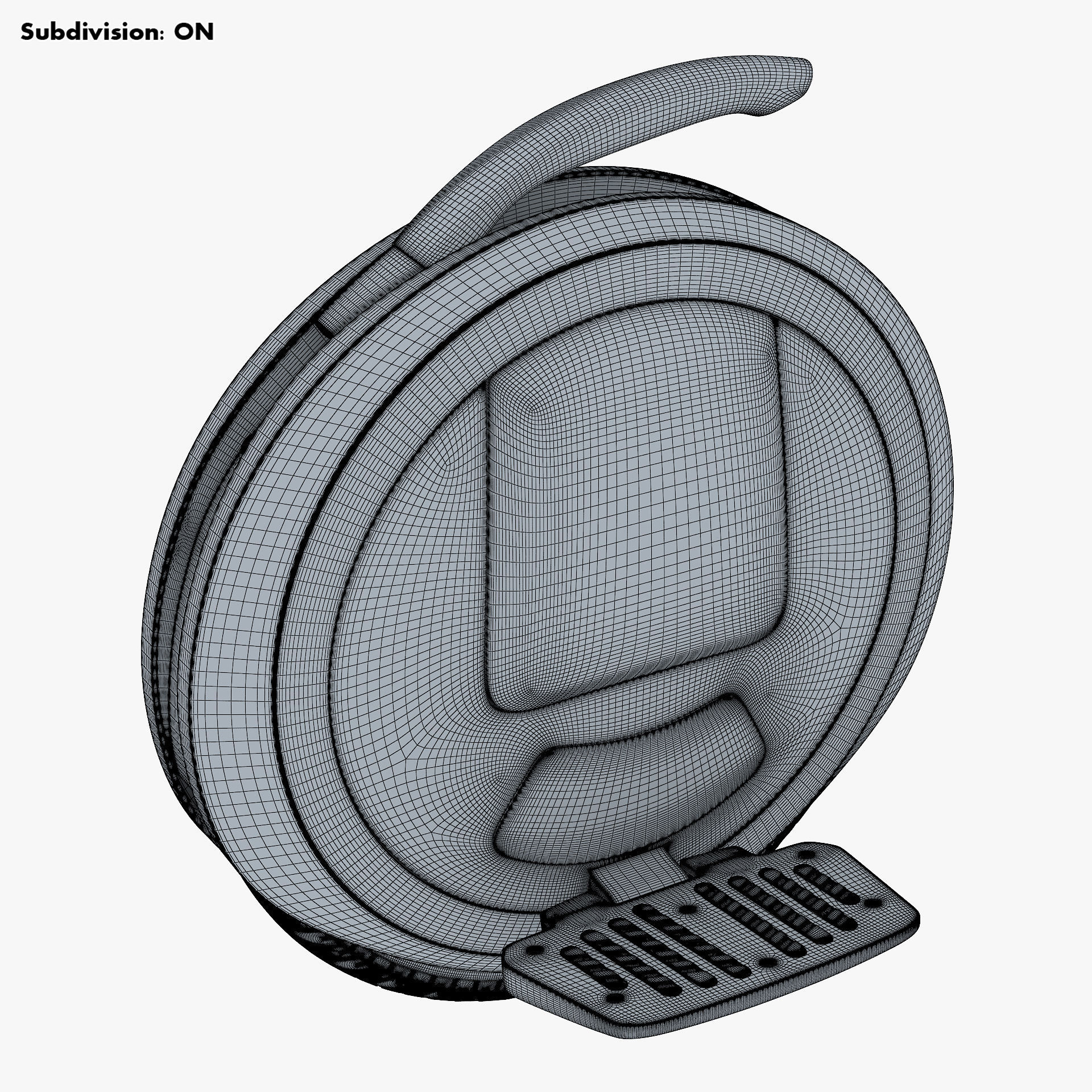 Ninebot One white 3D model_20