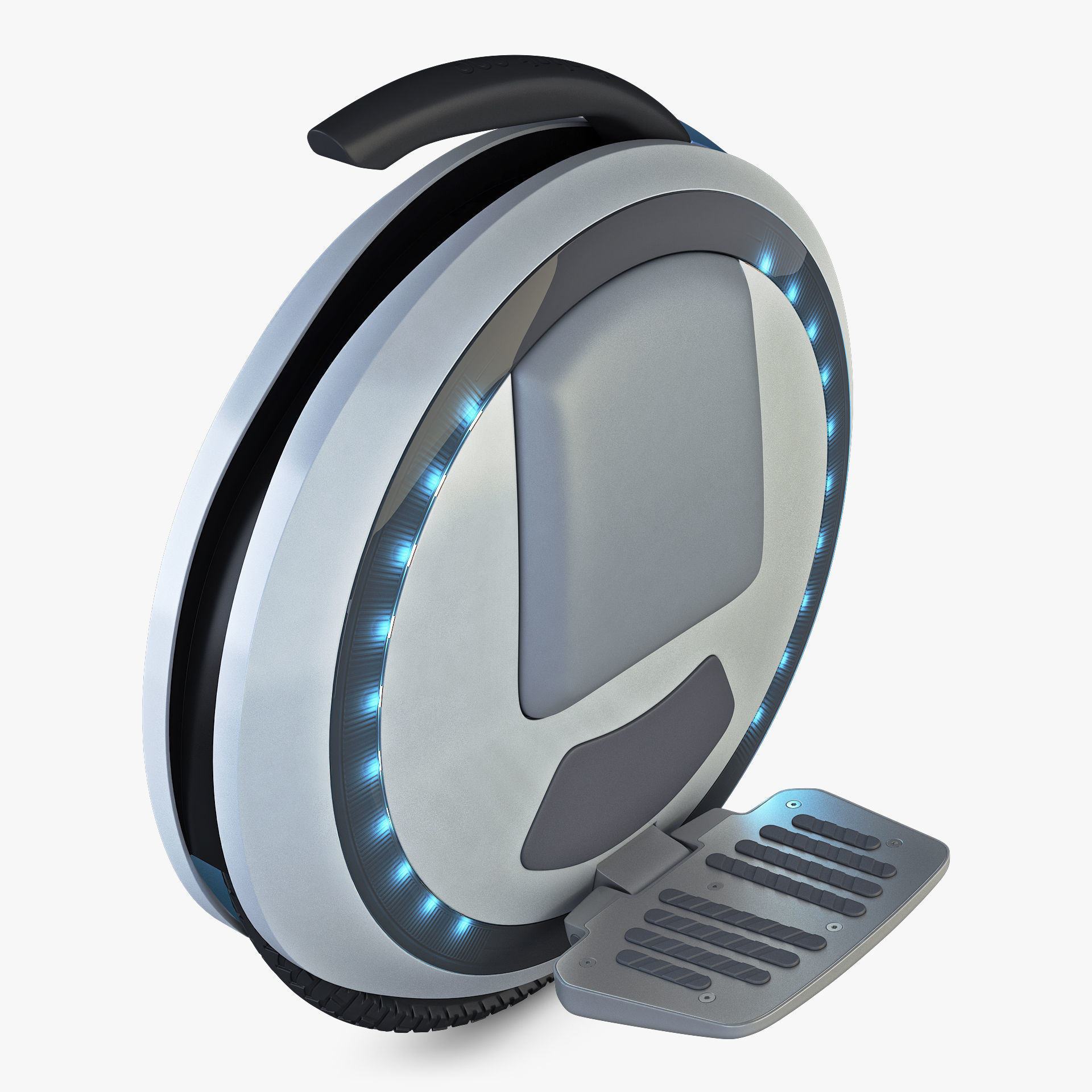 Ninebot One white 3D model_12