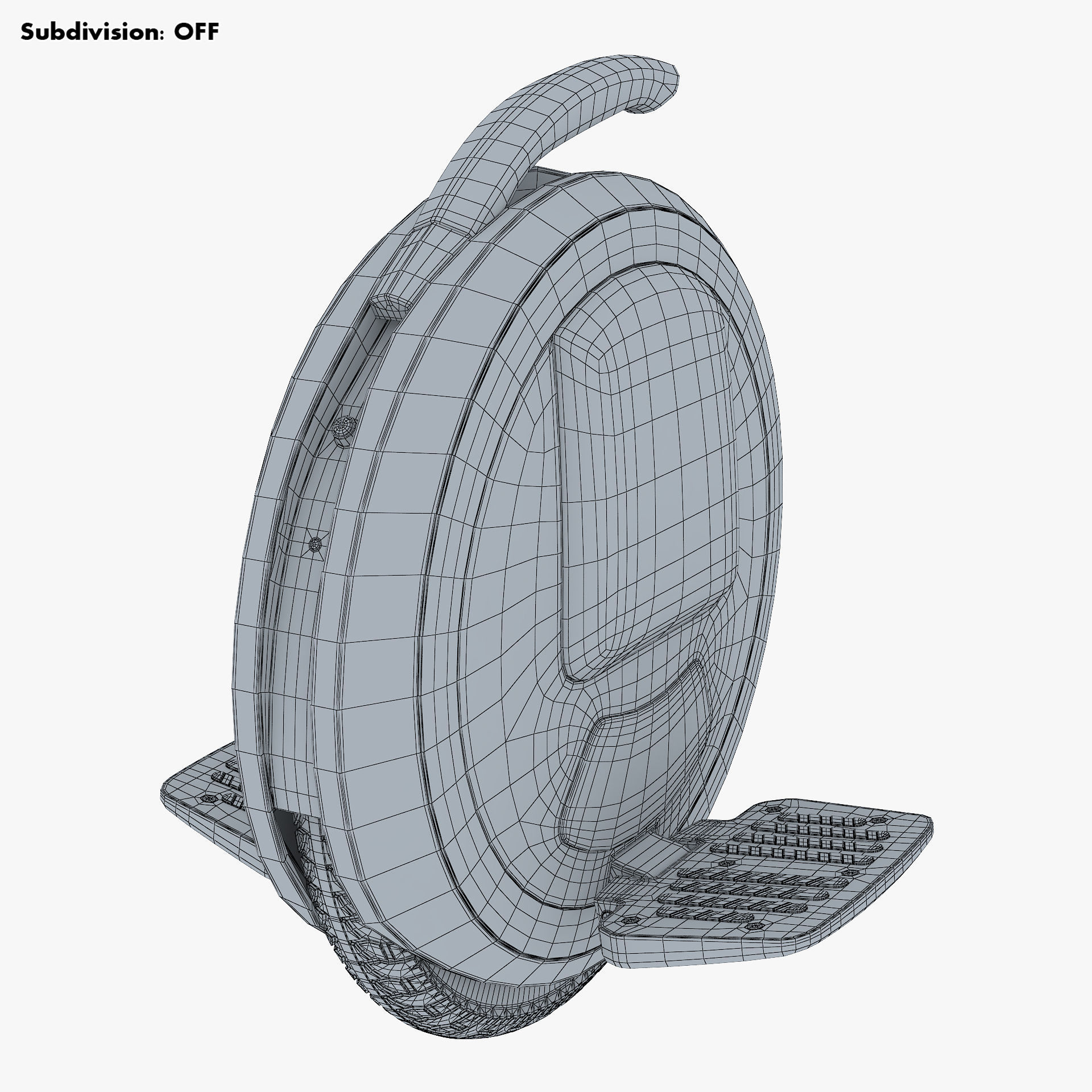 Ninebot One white 3D model_19