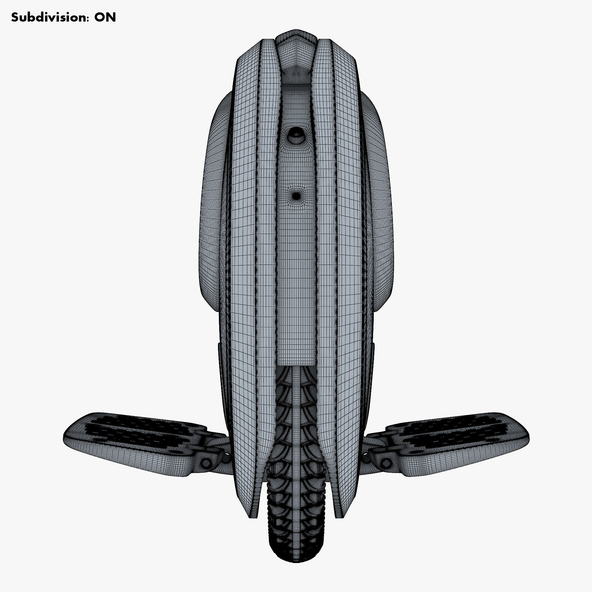 Ninebot One white 3D model_26