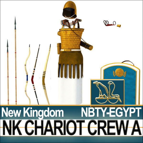 Ancient Egyptian War Chariot Crew NK Props Poser Daz A 3D model_12