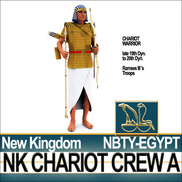 Ancient Egyptian War Chariot Crew NK Props Poser Daz A 3D model_5