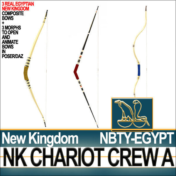 Ancient Egyptian War Chariot Crew NK Props Poser Daz A 3D model_14