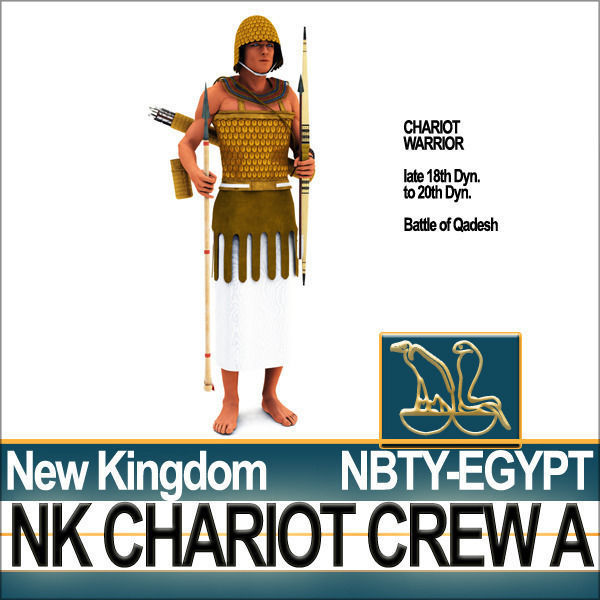 Ancient Egyptian War Chariot Crew NK Props Poser Daz A 3D model_4
