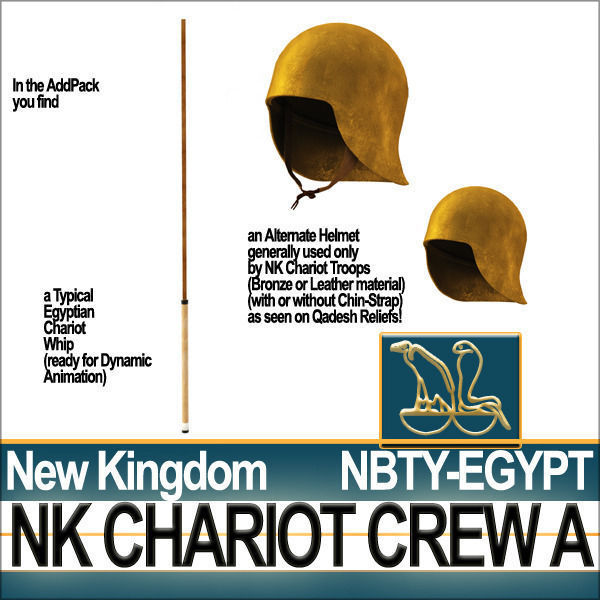 Ancient Egyptian War Chariot Crew NK Props Poser Daz A 3D model_43