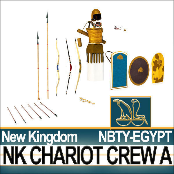 Ancient Egyptian War Chariot Crew NK Props Poser Daz A 3D model_13