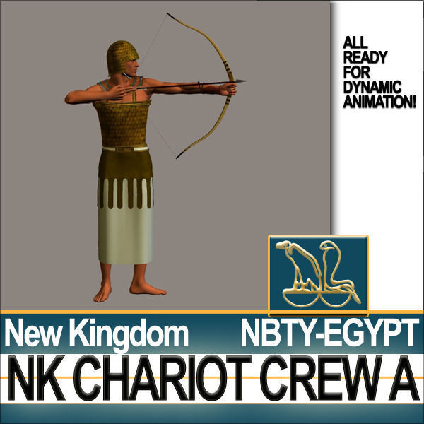 Ancient Egyptian War Chariot Crew NK Props Poser Daz A 3D model_55