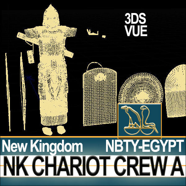 Ancient Egyptian War Chariot Crew NK Props Poser Daz A 3D model_58
