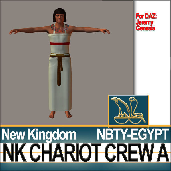 Ancient Egyptian War Chariot Crew NK Props Poser Daz A 3D model_52