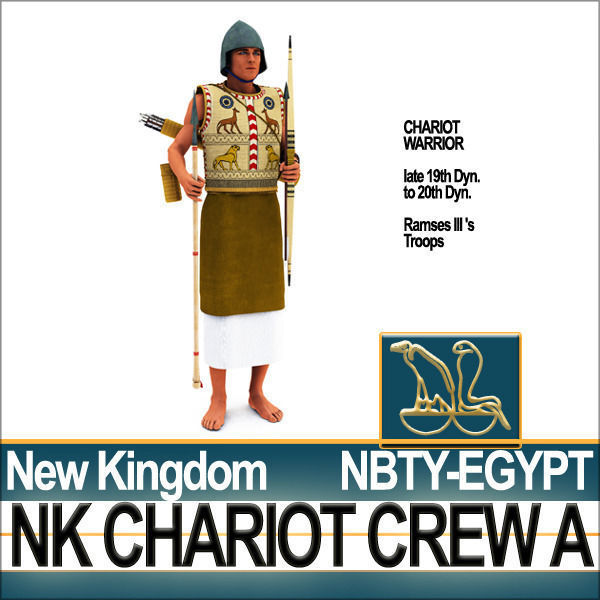 Ancient Egyptian War Chariot Crew NK Props Poser Daz A 3D model_8