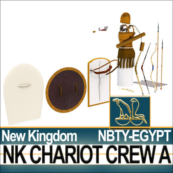Ancient Egyptian War Chariot Crew NK Props Poser Daz A 3D model_11