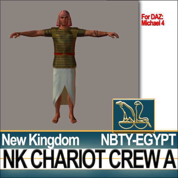 Ancient Egyptian War Chariot Crew NK Props Poser Daz A 3D model_51