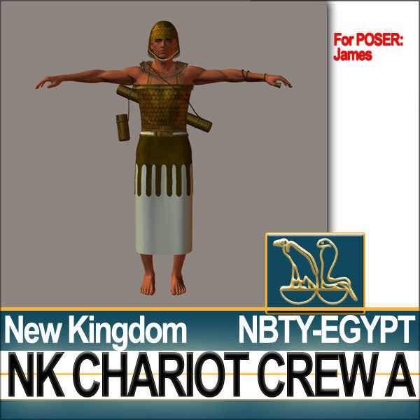 Ancient Egyptian War Chariot Crew NK Props Poser Daz A 3D model_50
