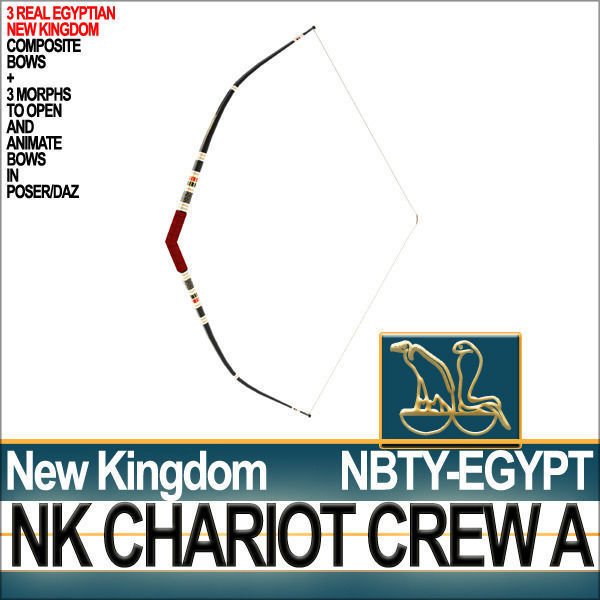 Ancient Egyptian War Chariot Crew NK Props Poser Daz A 3D model_17