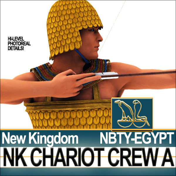 Ancient Egyptian War Chariot Crew NK Props Poser Daz A 3D model_3
