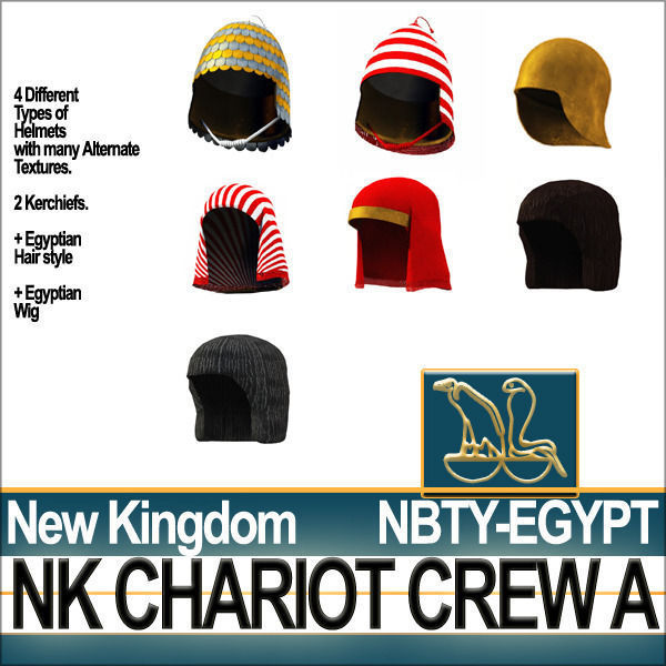 Ancient Egyptian War Chariot Crew NK Props Poser Daz A 3D model_44