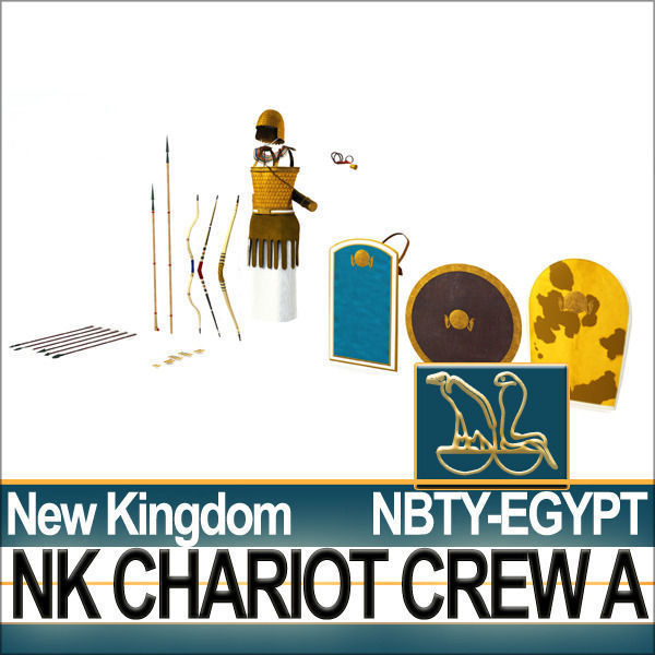 Ancient Egyptian War Chariot Crew NK Props Poser Daz A 3D model_10