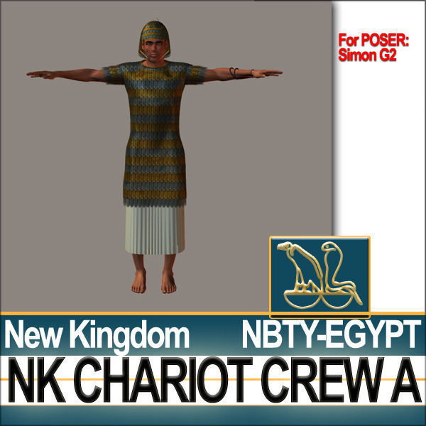 Ancient Egyptian War Chariot Crew NK Props Poser Daz A 3D model_53
