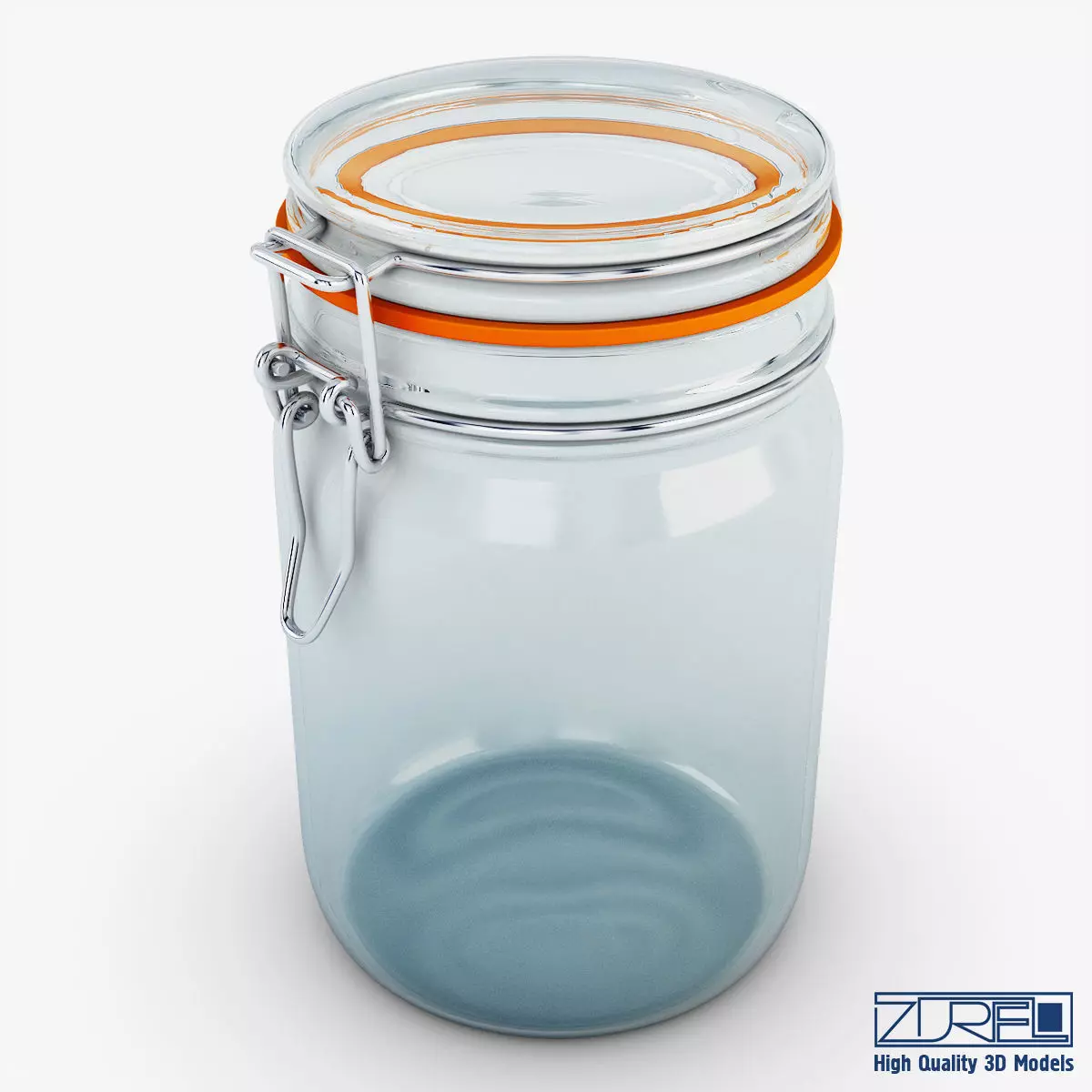 Jar herm Fido 1 liter 3D model