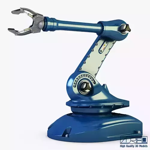 Industrial robot blue v 2 3D model