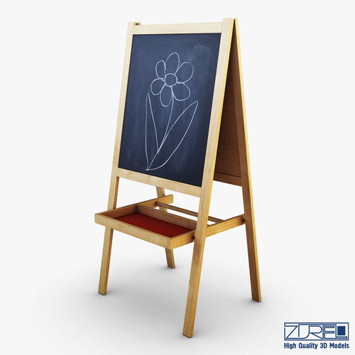 Mala Easel Low-poly 3D model