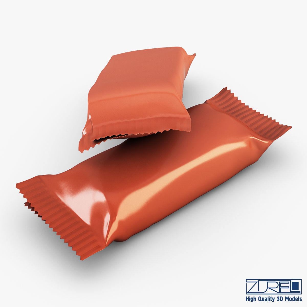 Candy wrapper v 1 3D model_4