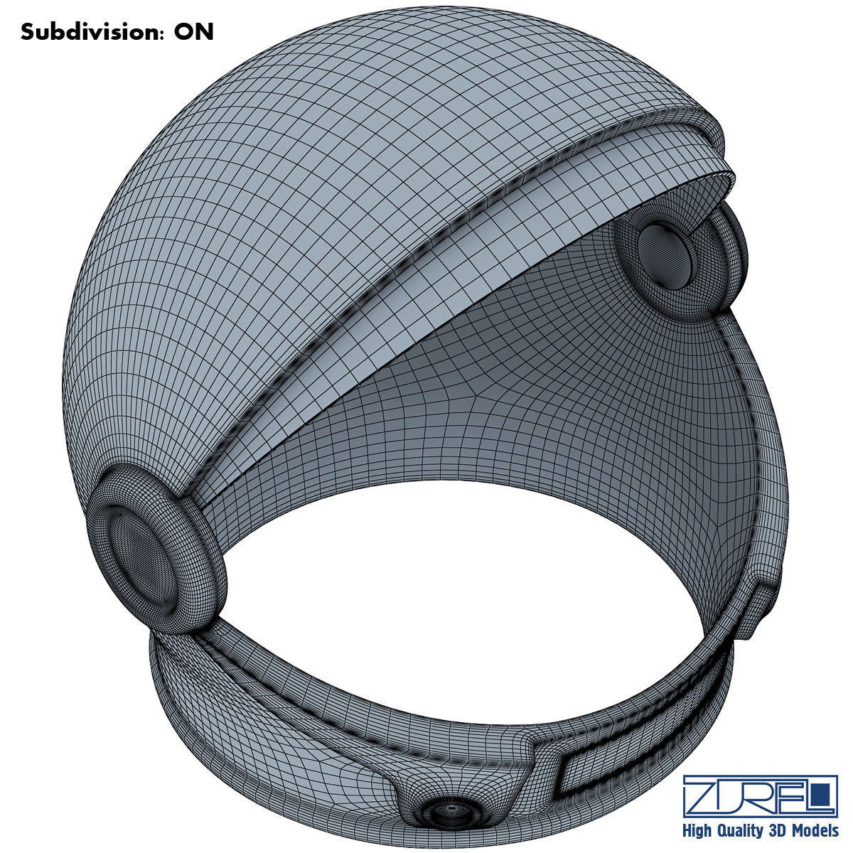 Astronaut helmet 3D model_9