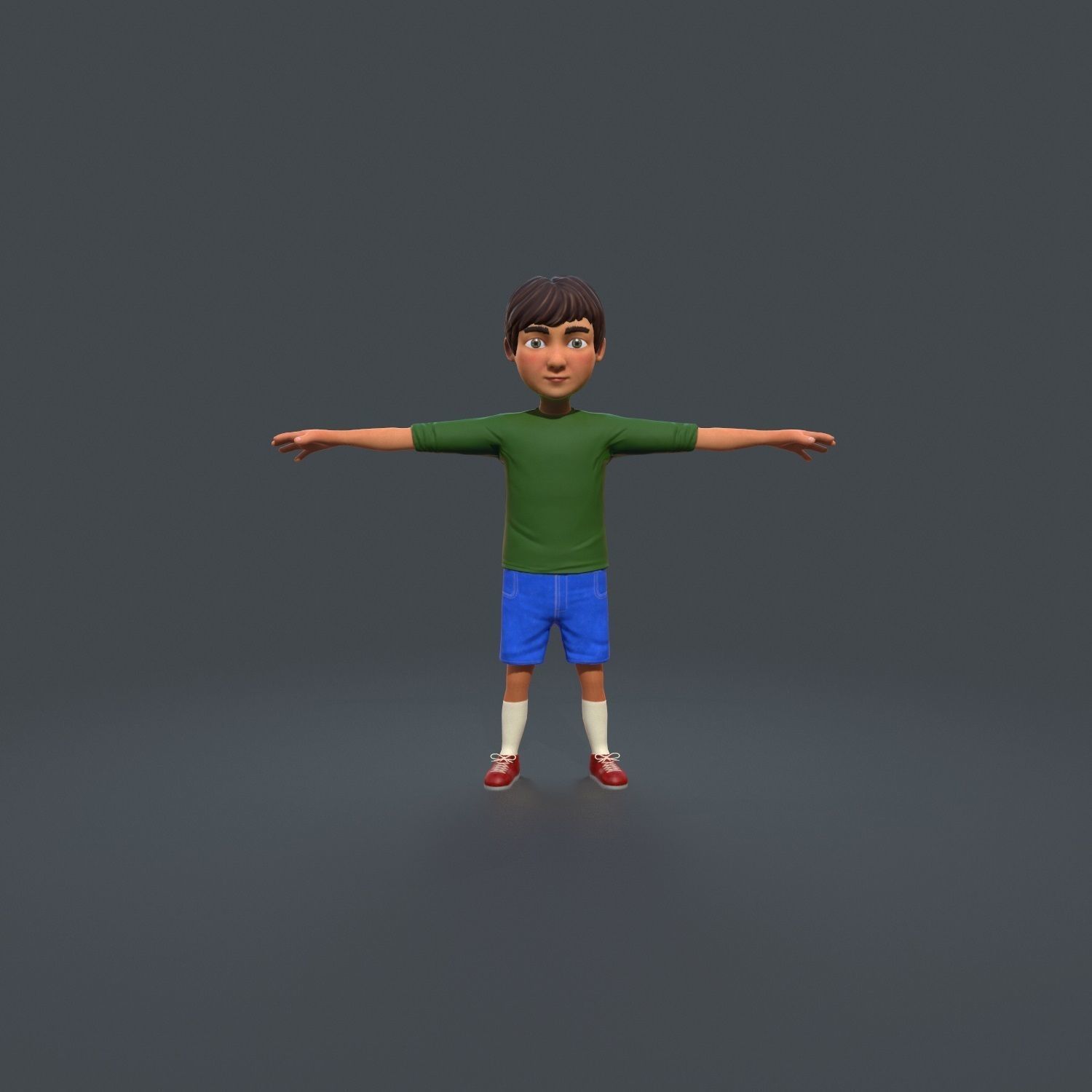 Cartoony Child Low-poly 3D model_14