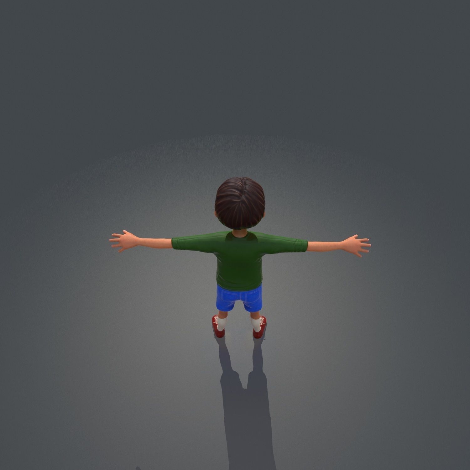 Cartoony Child Low-poly 3D model_16