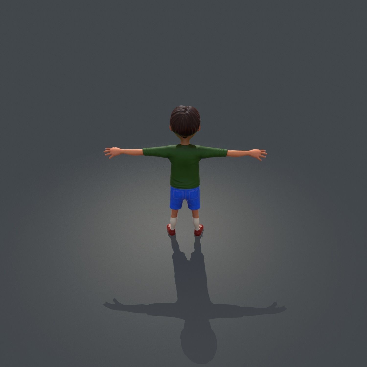 Cartoony Child Low-poly 3D model_12