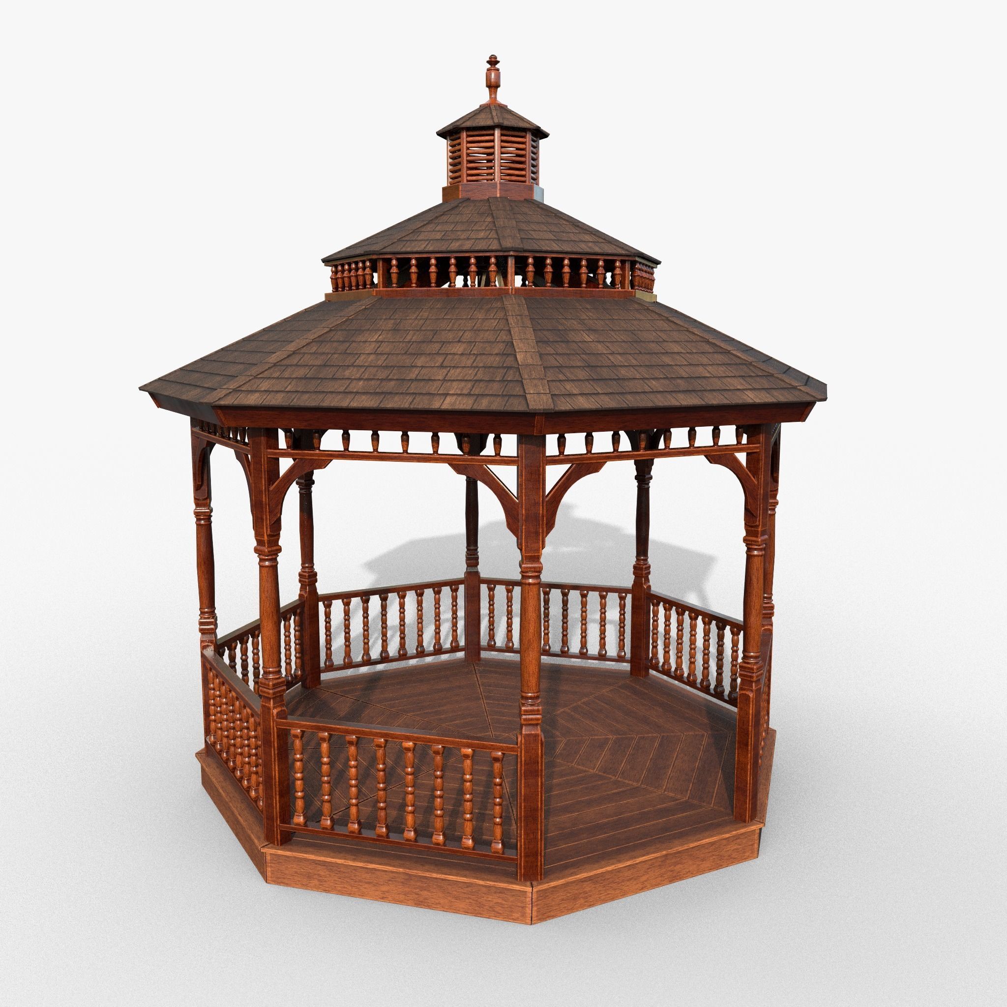 Garden Gazebo pbr Low-poly 3D model_1