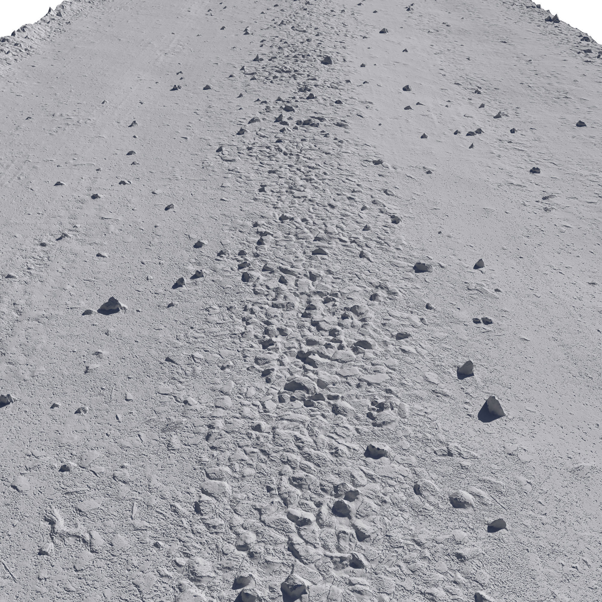 Ultra realistic Sandy Road Scan 3D model_2