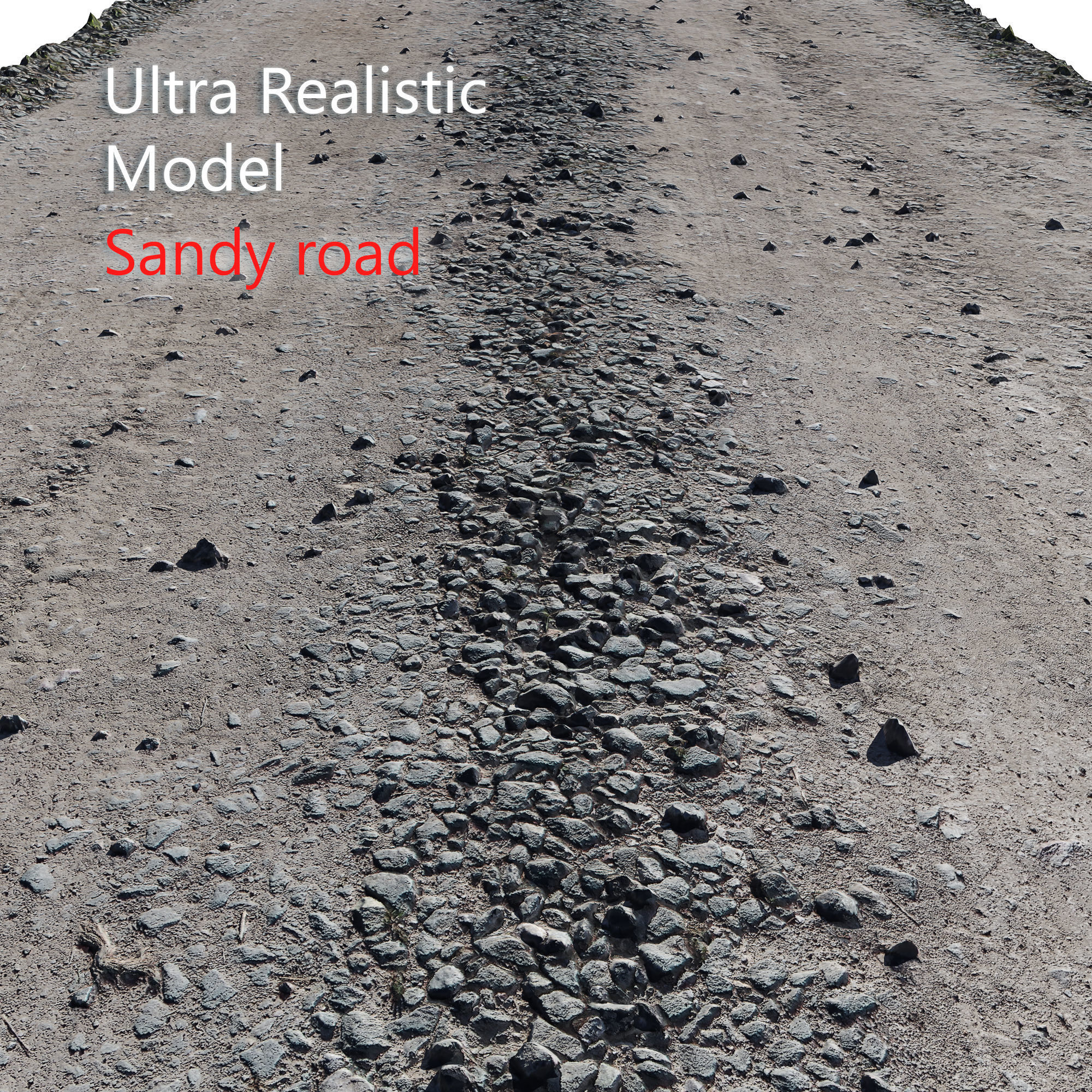 Ultra realistic Sandy Road Scan 3D model_1