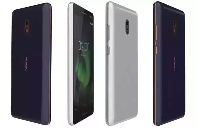 Nokia 2 1 Grey Silver And Blue Copper