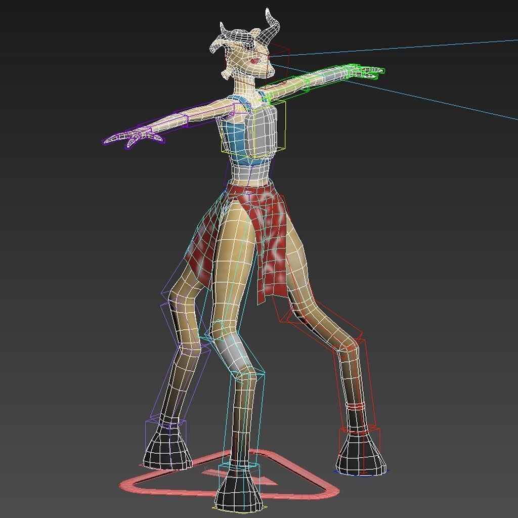 Faun Humanoid Character Sipsicorn Low-poly 3D model_6