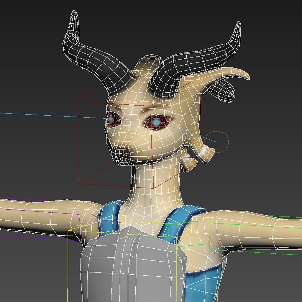 Faun Humanoid Character Sipsicorn Low-poly 3D model_7