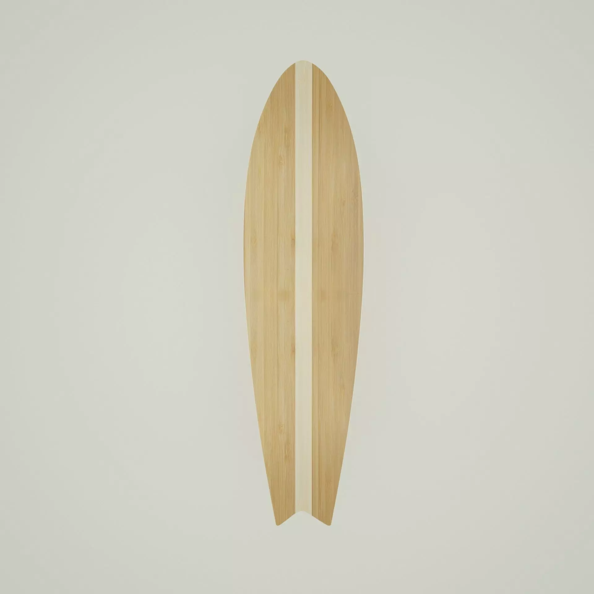 Fish Pattern Wooden Surfboard Free 3D model